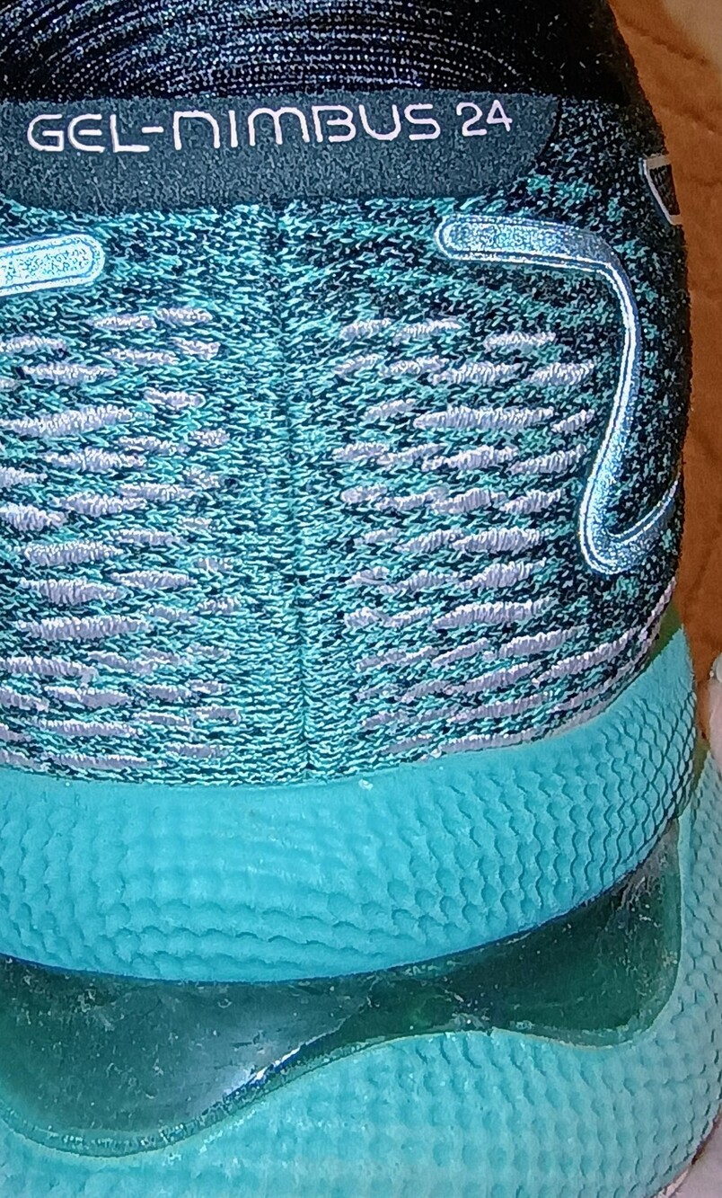 ASICS WOMEN'S GEL-NIMBUS 24 Women's Sz 9.5 Turquoise Blue Running Shoes - Picture 8 of 8
